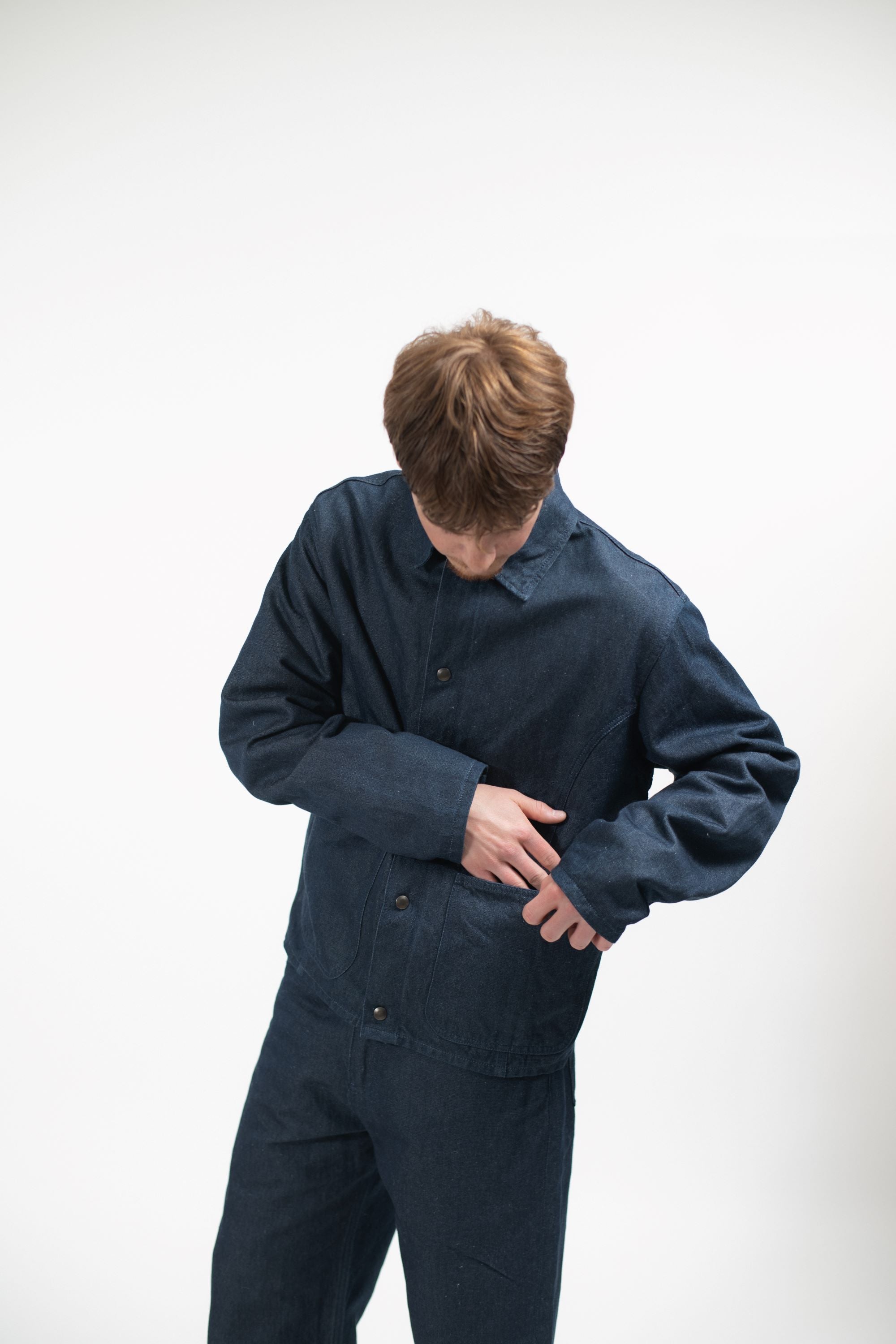 Broken twill denim shirt jacket hotsell